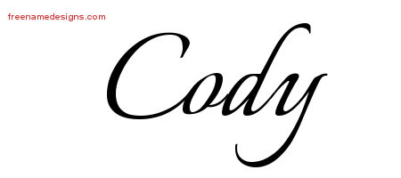 Calligraphic Name Tattoo Designs Cody Download Free