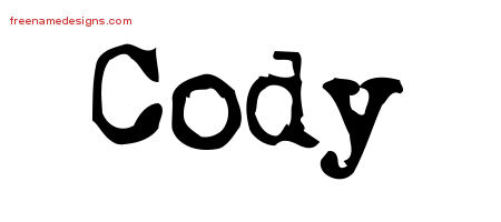Vintage Writer Name Tattoo Designs Cody Free Lettering