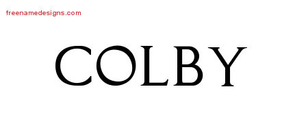 Regal Victorian Name Tattoo Designs Colby Graphic Download