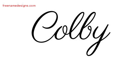 Classic Name Tattoo Designs Colby Printable