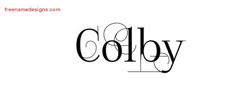 Decorated Name Tattoo Designs Colby Free