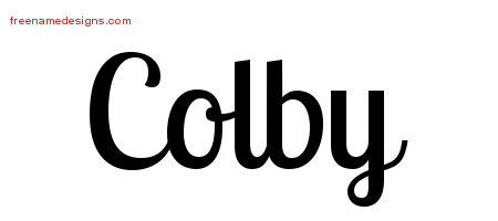 Handwritten Name Tattoo Designs Colby Free Printout