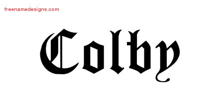 Blackletter Name Tattoo Designs Colby Graphic Download