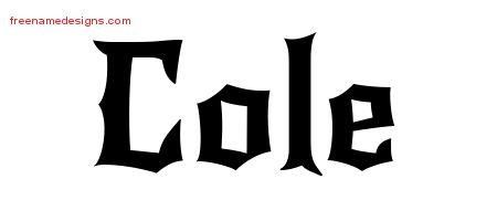 Gothic Name Tattoo Designs Cole Download Free