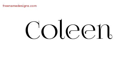 Vintage Name Tattoo Designs Coleen Free Download