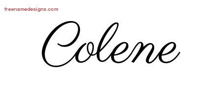 Classic Name Tattoo Designs Colene Graphic Download
