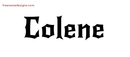 Gothic Name Tattoo Designs Colene Free Graphic