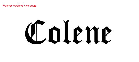 Blackletter Name Tattoo Designs Colene Graphic Download
