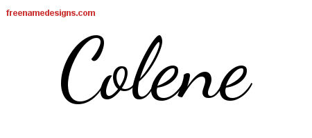 Lively Script Name Tattoo Designs Colene Free Printout