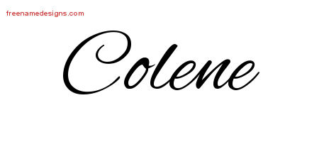 Cursive Name Tattoo Designs Colene Download Free