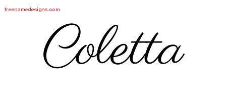Classic Name Tattoo Designs Coletta Graphic Download