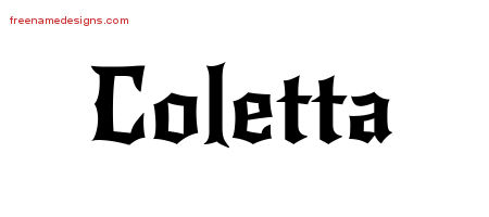 Gothic Name Tattoo Designs Coletta Free Graphic