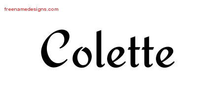 Calligraphic Stylish Name Tattoo Designs Colette Download Free