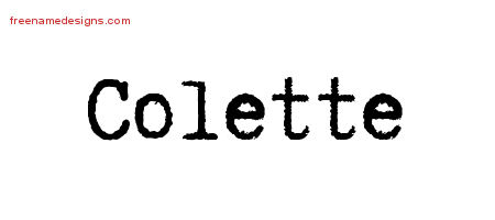Typewriter Name Tattoo Designs Colette Free Download