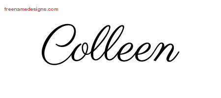 Classic Name Tattoo Designs Colleen Graphic Download