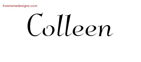 Elegant Name Tattoo Designs Colleen Free Graphic