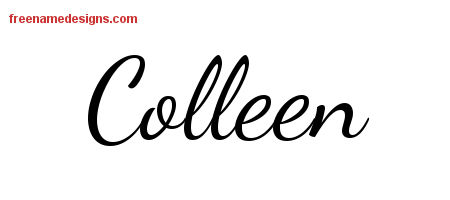 Lively Script Name Tattoo Designs Colleen Free Printout