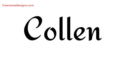 Calligraphic Stylish Name Tattoo Designs Collen Download Free