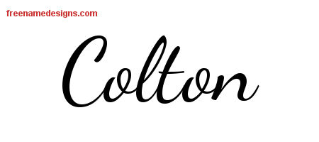 Lively Script Name Tattoo Designs Colton Free Download