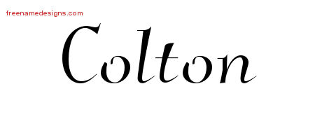 Elegant Name Tattoo Designs Colton Download Free