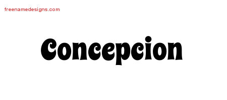 Groovy Name Tattoo Designs Concepcion Free Lettering