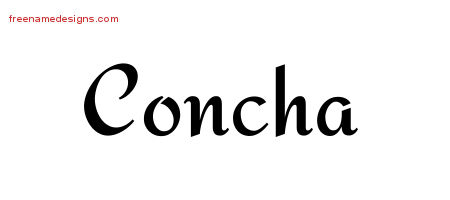 Calligraphic Stylish Name Tattoo Designs Concha Download Free