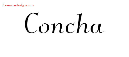 Elegant Name Tattoo Designs Concha Free Graphic