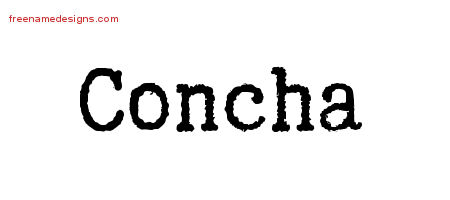 Typewriter Name Tattoo Designs Concha Free Download