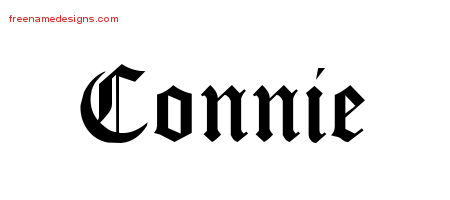 Blackletter Name Tattoo Designs Connie Graphic Download