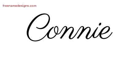 Classic Name Tattoo Designs Connie Graphic Download