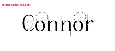 Decorated Name Tattoo Designs Connor Free Lettering