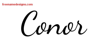 Lively Script Name Tattoo Designs Conor Free Download