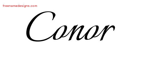 Calligraphic Name Tattoo Designs Conor Free Graphic