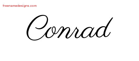 Classic Name Tattoo Designs Conrad Printable