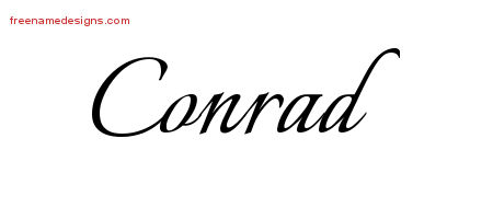 Calligraphic Name Tattoo Designs Conrad Free Graphic