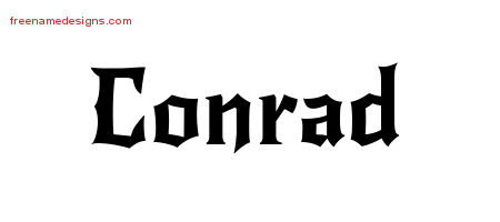 Gothic Name Tattoo Designs Conrad Download Free