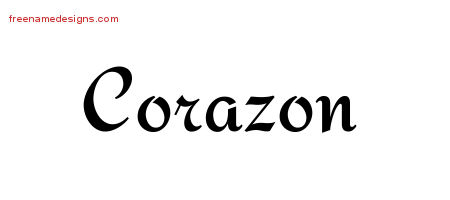 Calligraphic Stylish Name Tattoo Designs Corazon Download Free