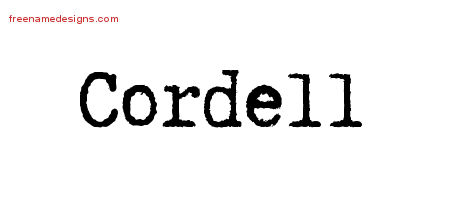 Typewriter Name Tattoo Designs Cordell Free Printout