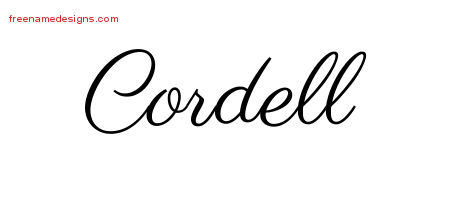 Classic Name Tattoo Designs Cordell Printable