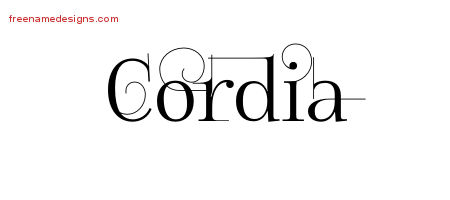 Decorated Name Tattoo Designs Cordia Free