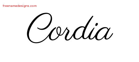 Classic Name Tattoo Designs Cordia Graphic Download