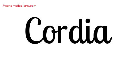 Handwritten Name Tattoo Designs Cordia Free Download