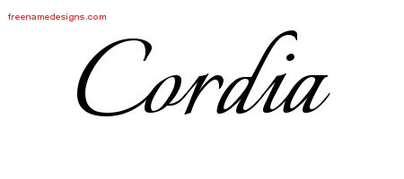 Calligraphic Name Tattoo Designs Cordia Download Free