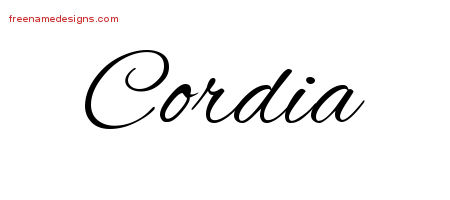 Cursive Name Tattoo Designs Cordia Download Free