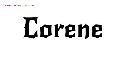 Gothic Name Tattoo Designs Corene Free Graphic
