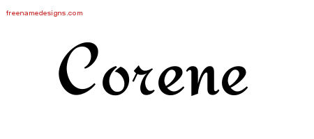 Calligraphic Stylish Name Tattoo Designs Corene Download Free