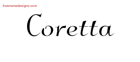 Elegant Name Tattoo Designs Coretta Free Graphic