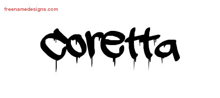 Graffiti Name Tattoo Designs Coretta Free Lettering