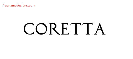 Regal Victorian Name Tattoo Designs Coretta Graphic Download