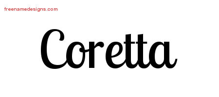 Handwritten Name Tattoo Designs Coretta Free Download